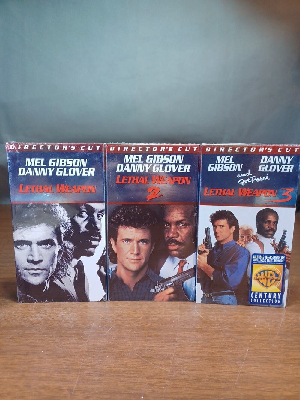 Vintage Lethal Weapon 1 2 3 Director’s Cut VHS Movies Brand New Factory Sealed